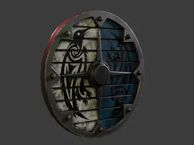 Assassins Creed Valhalla Raven Clan Shield Low-poly 3D model