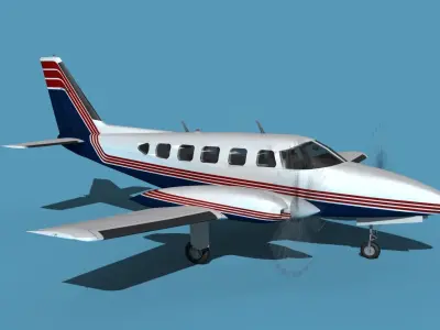 Piper PA-31-350 Navajo Chieftain V05 3D model