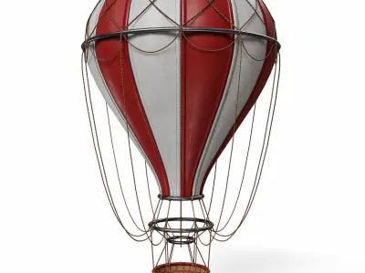 Hot Air Ballon Low-poly 3D model