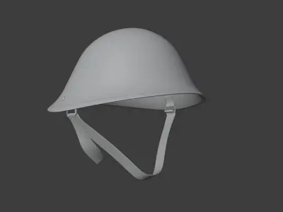 British P-1944 Turtle Mk V Steel Helmet 3D model