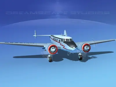 Lockheed L10 Electra Marshall 3D model