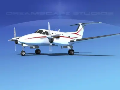 Beechcraft B200 GT King Air V08 3D model
