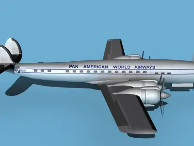 Lockheed L1649 Star Liner Pan Am 1 3D model