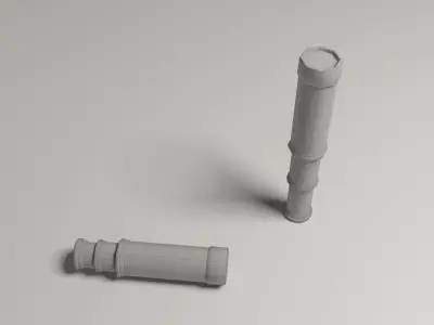 Pirate navigation telescope Low-poly 3D model