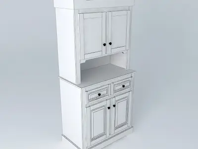 Dining Room Hutch Grandmas Free 3D model