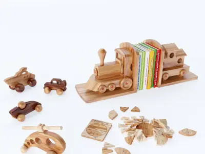 Wooden toys 3D model