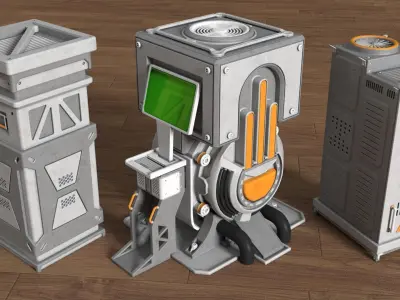 Industrial Units Collection 1 - 40 pieces 3D model