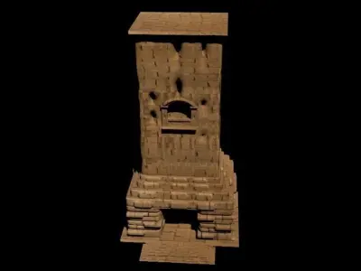 Palmyra Tower Tomb Low-poly 3D model