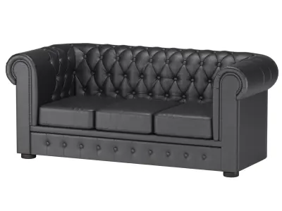 Classic Tufted Chesterfield Sofa Free 3D model