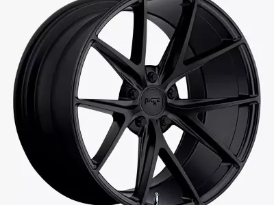 Niche Misano Wheel Satin Black 3D model