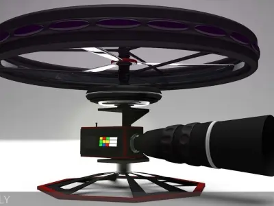 High-End Camera UAV Drone Low-poly 3D model