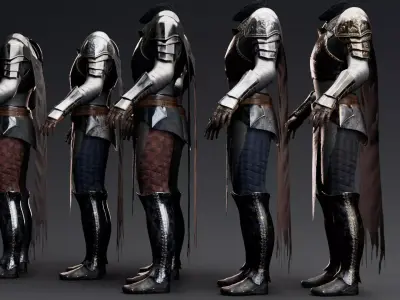 Armor Full Set - Rigged UE5 Low-poly 3D model