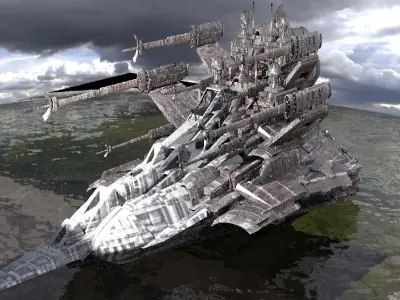 Arch Assassin Cruiser Ship 3D model