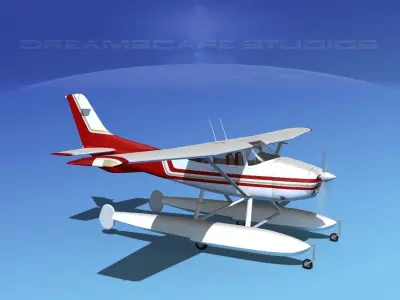 Cessna 182 Skylane Seaplane V02 3D model
