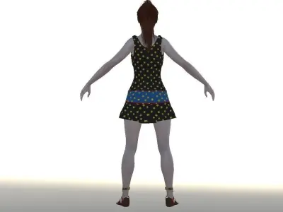 Charlotte Karelian Low-poly 3D model