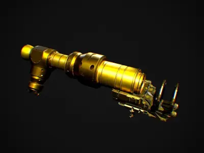 Steampunk Spyglass 3D model