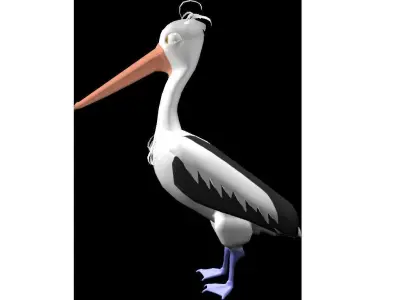 3D Cartoon Sea Creature Pack Low-poly 3D model