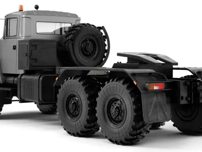 KrAZ 6446 truck tractor 2006 3D model