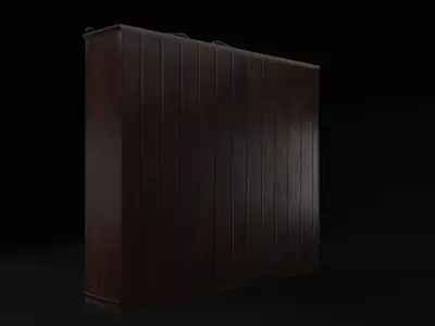 School Trophy Cabinet Set Low-poly 3D model