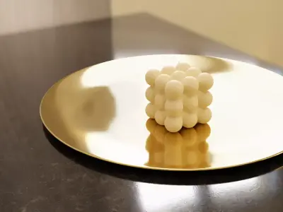 Bubble Cube Candle Free Free 3D model