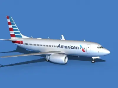 Boeing 737 MAX 7 American Airlines 3D model