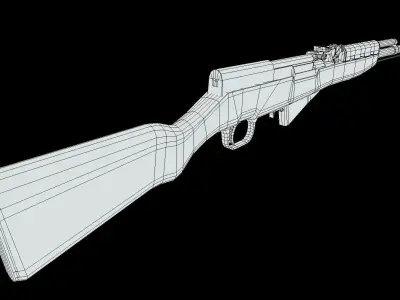 SKS Carabine Free low-poly 3D model