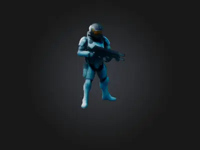 scifi soldier Low-poly 3D model purchase