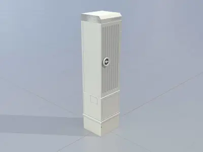 Cable distribution cabinet rotary handle one door 1410x340x320 Low-poly 3D model