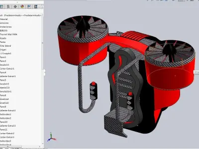 Real aviation industry jet flying backpack 3D print model