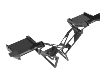 big spoiler rear flooot 3D model