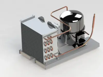 Chiller Unit for Refrigerator 3D model