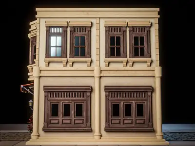 LOWPOLY CITY BUILDING STYLIZE 7 Low-poly 3D model