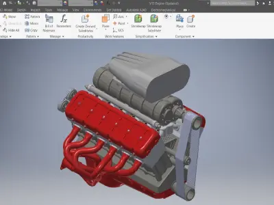 V12 turbo compressor Engine 3D model