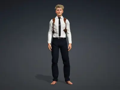 Police Officer Detective Policeman Character 3D model