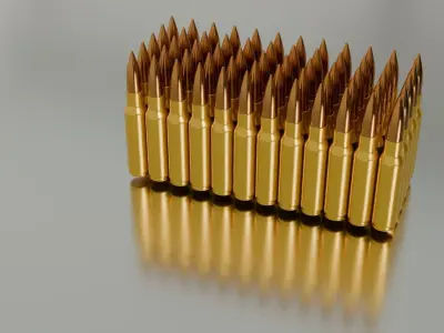 Bullets Pack Low-poly 3D model