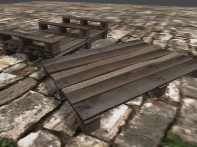 palette wooden pallet Low-poly 3D model