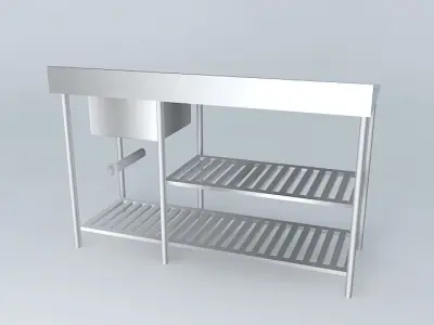 Kit211 Bancada Inox Cuba V2 por Alex Marques Free 3D model