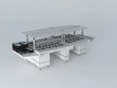 Kit 002 Mesa Self Service por Alex Marques Free 3D model