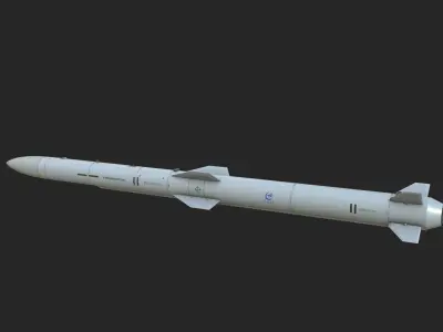 Chinese PL15 PL-15 BVR air-to-air missile Low-poly 3D model