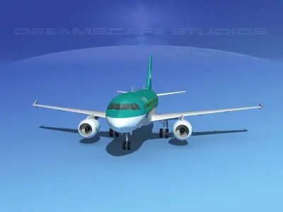 Airbus A319 Aer Lingus 3D model