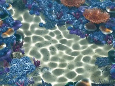 Cartoon Underwater  Low-poly 3D model