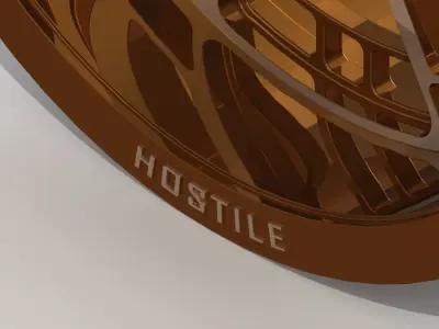 Rim for 3D printing - size 20x9 - HOSTILE - H124 3D model