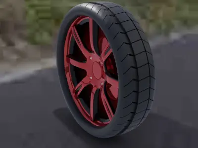 Tire And Rim Free 3D model