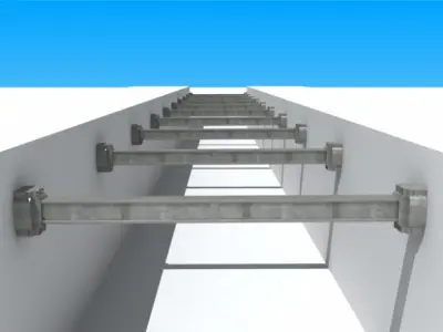 Truss metal scaffolding structure 3D model