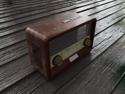 Videyas AM FM Radio Low-poly 3D model