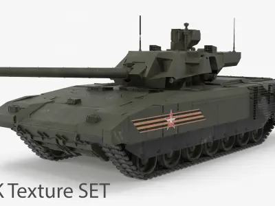 T-14 Armata Green Dirt Low-poly 3D model