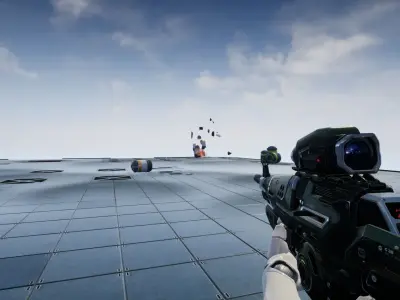 Sci-Fi Assault Rifle - game model Low-poly 3D model