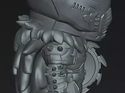 Infernal Vanguard Sci-Fi Demon Hunter Chibi 3D Print Model 3D print model
