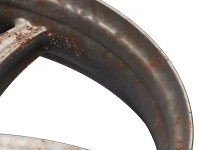 Rusty Alloy Wheel Rim 3D model