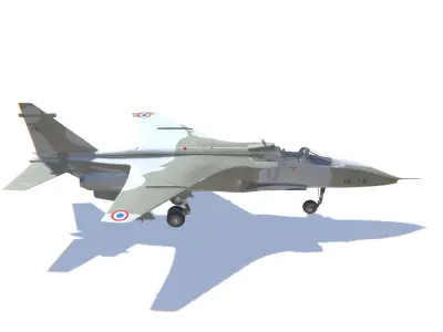 Jaguar Jet Fighter Aircraft Low-poly 3D model